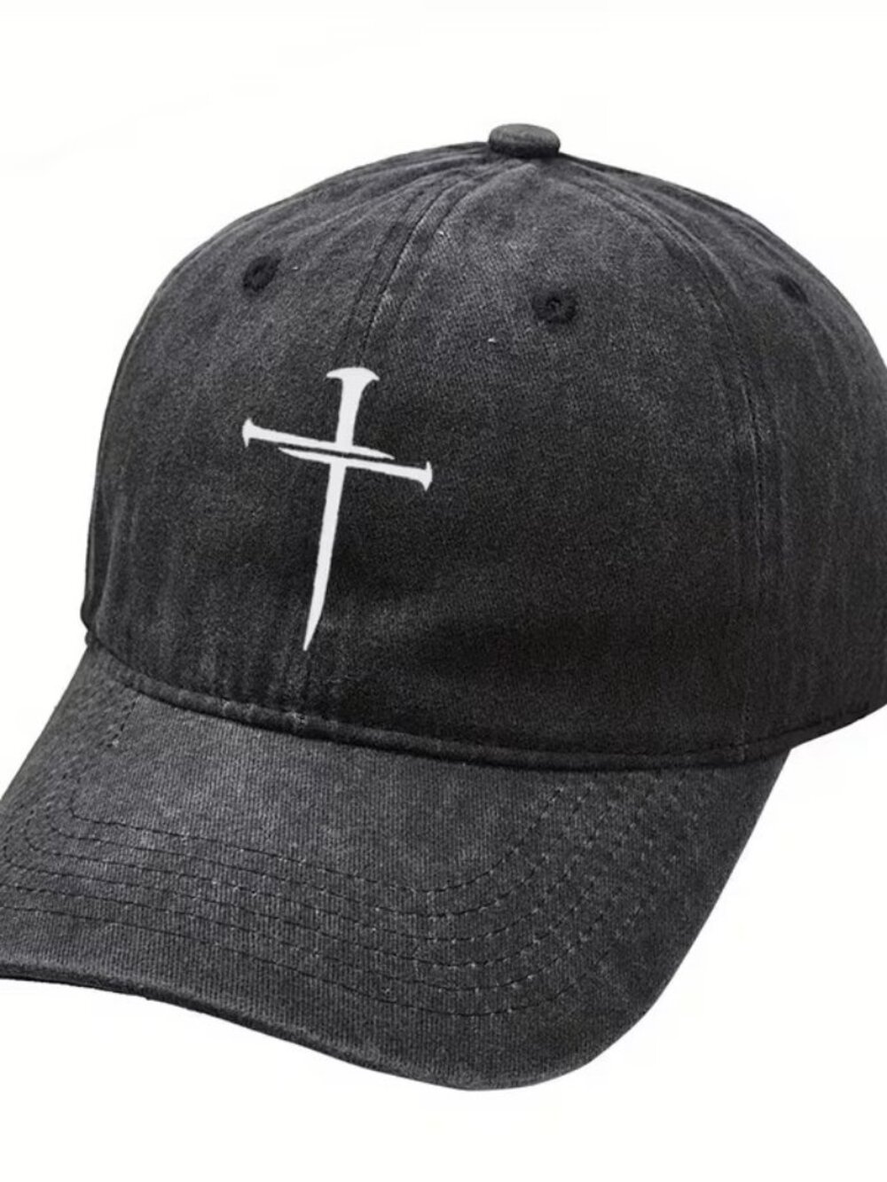 Black Christian Cross Sword Hat Jesus Faith Religious Baseball Cap Dad Hat Gift - Picture 4 of 6
